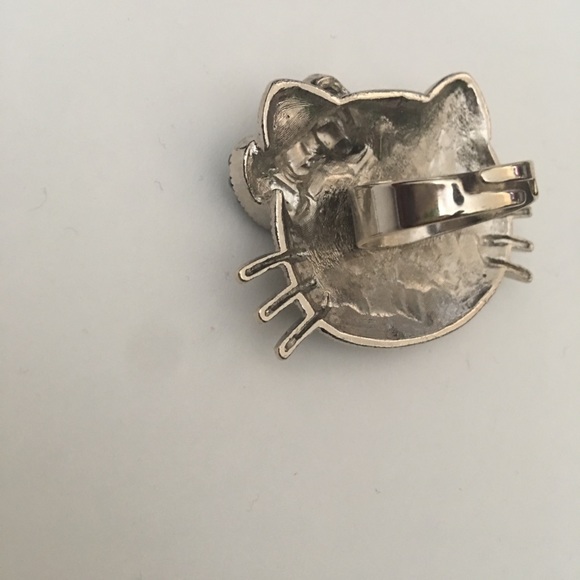 👗 Hello Kitty Large Adjustable Rhinestone Ring - Picture 6 of 6